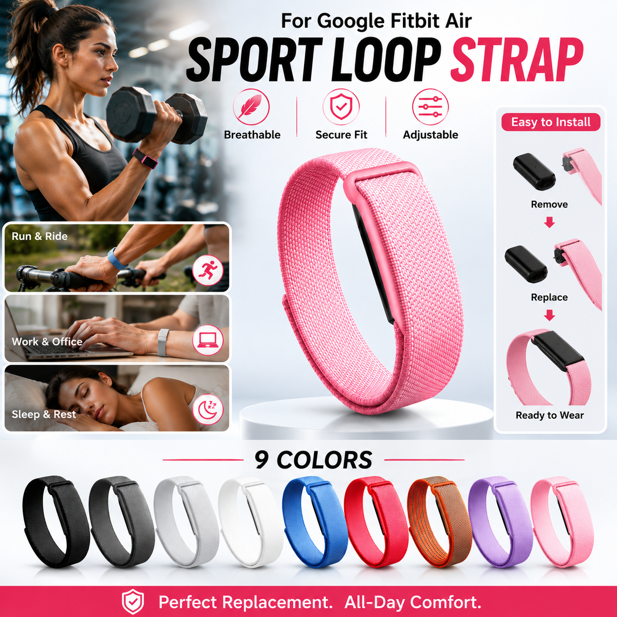 Sport Loop Strap - Sport Loop Strap Breathable for Google