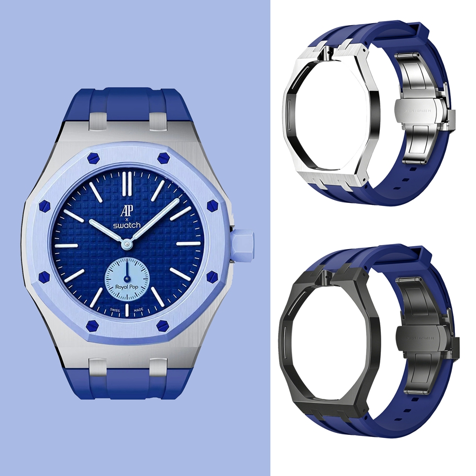 Silicone Band Replacement - One-Piece Stainless Steel Case Silicone Rubber