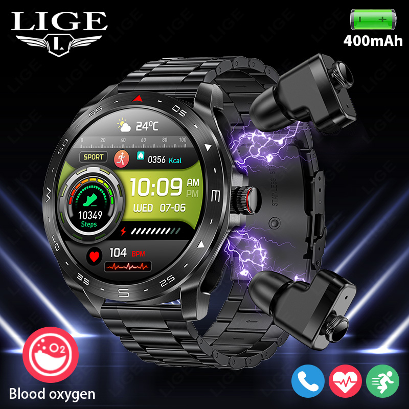 LIGE Smartwatch With Earbuds B – обзор и цена Smartwatch Headset
