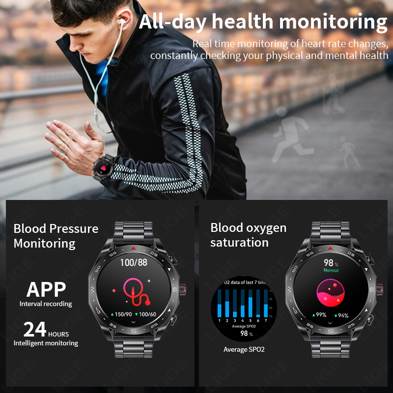 LIGE Smartwatch With Earbuds B – обзор и цена Smartwatch Headset