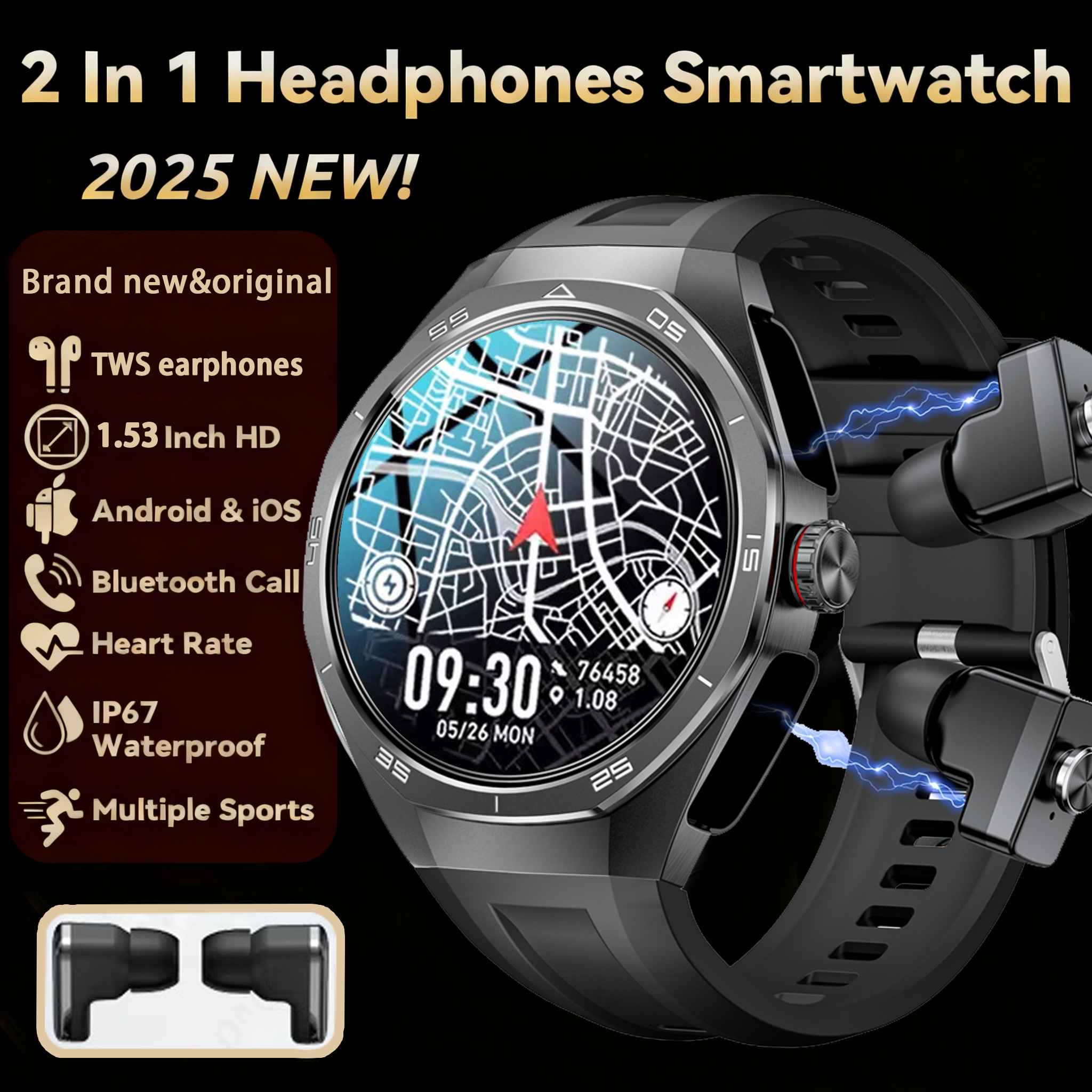 NFC Headset Smart Watch 2 in 1 – обзор и цена Smartwatch Headset