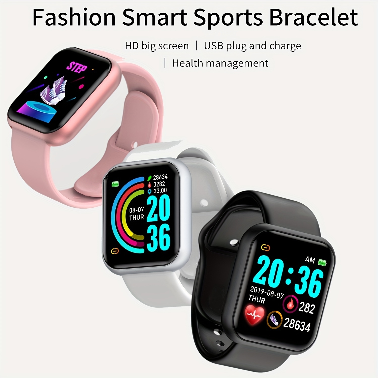 Smart Watch For Men Women Spor – обзор и цена Silicone Band Replacement