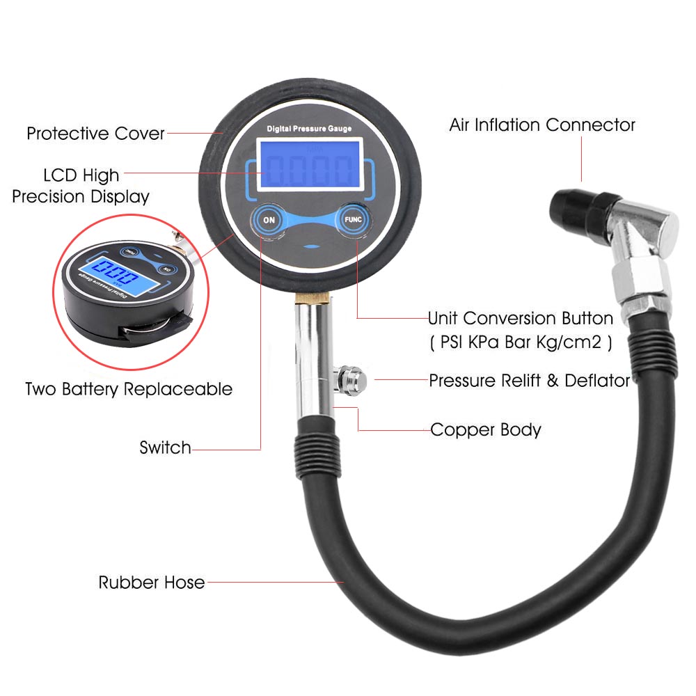 0-200Psi Tire Pressure Gauge M – обзор и цена Smartwatch Universal