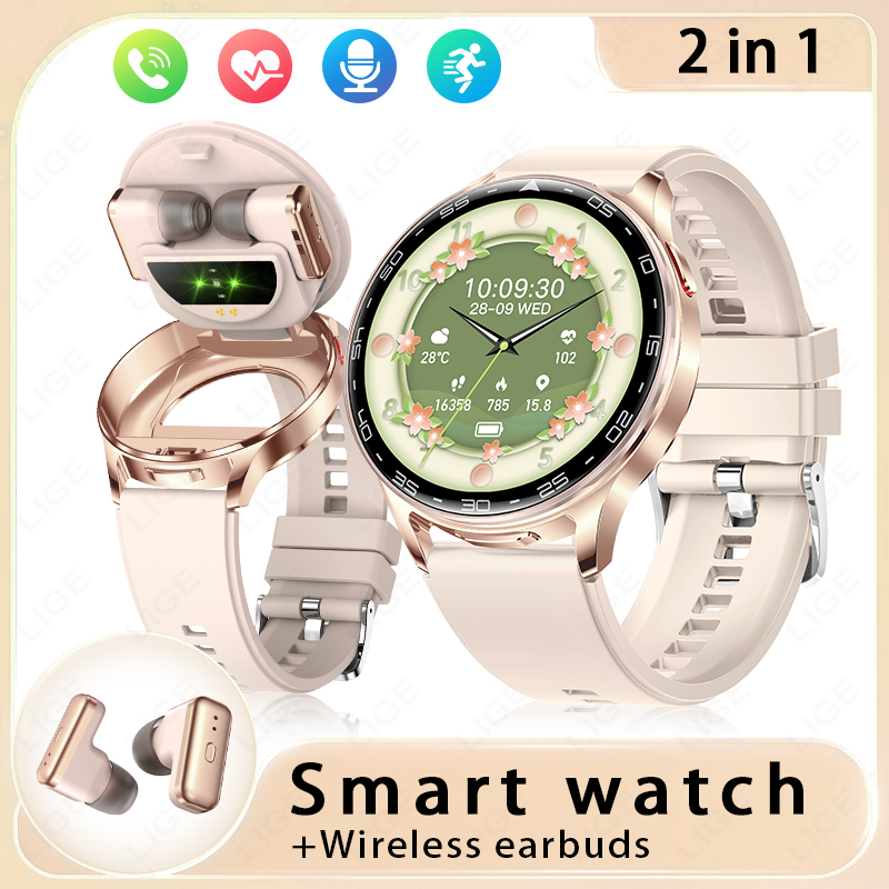 LIGE 2 In 1 TWS Headset Smart  – обзор и цена Smartwatch Headset