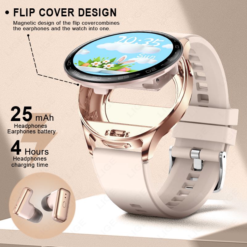 LIGE 2 In 1 TWS Headset Smart  – обзор и цена Smartwatch Headset