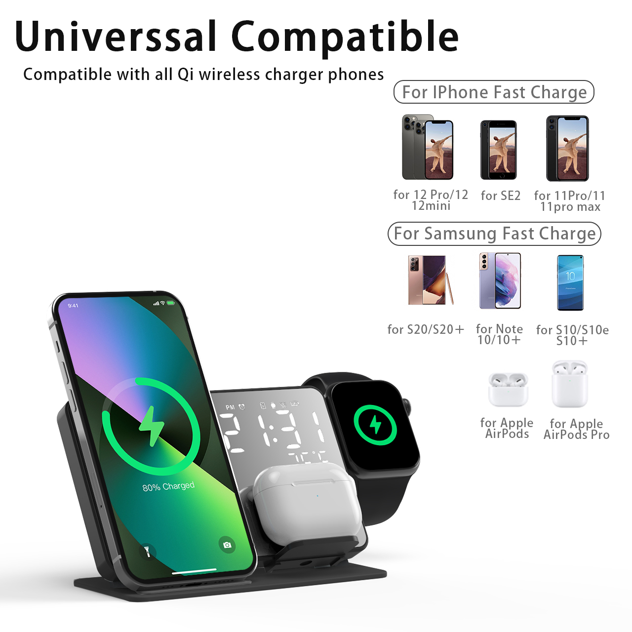 3 in 1 Wireless Charger For iP – обзор и цена Smartwatch Ac