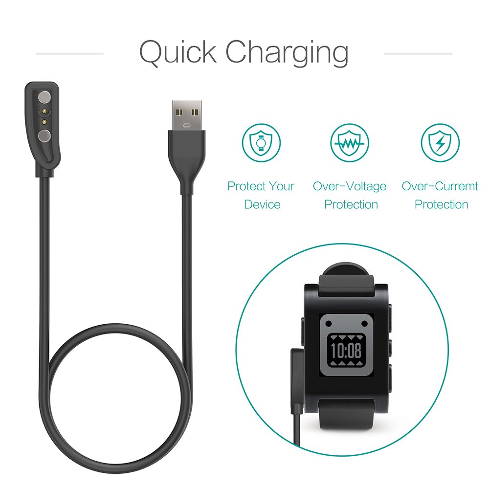 2-Pack Charger for Pebble Clas – обзор и цена Pebble Smartwatch Accessories