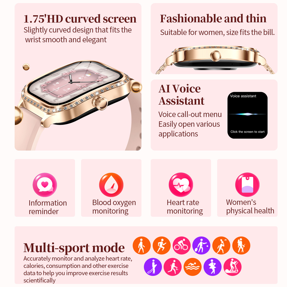 2026 New Fashion Women Diamond – обзор и цена Smartwatch Face