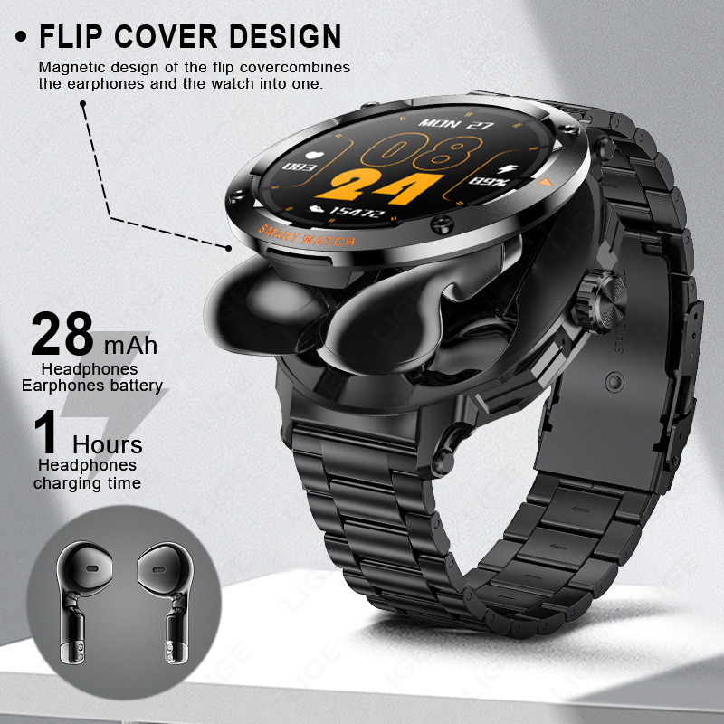 New Men's 2 In 1 Headset Smart – обзор и цена Smartwatch Headset