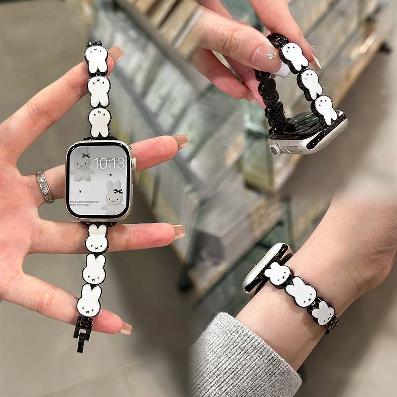 Miffy Rabbit Leather Watch Ban – обзор и цена Apple Smartwatch Accessories