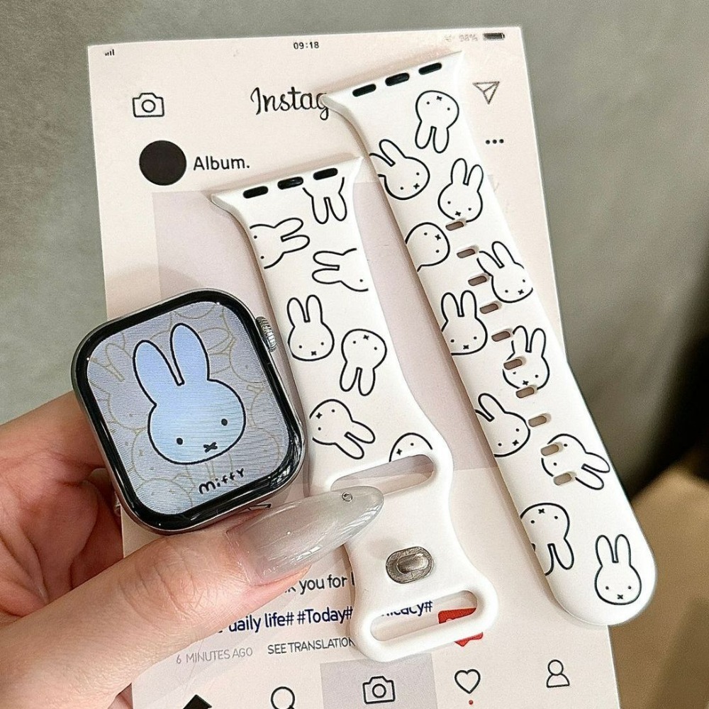 Cute Miffy Rabbit Cartoon Watc – обзор и цена Apple Smartwatch Accessories