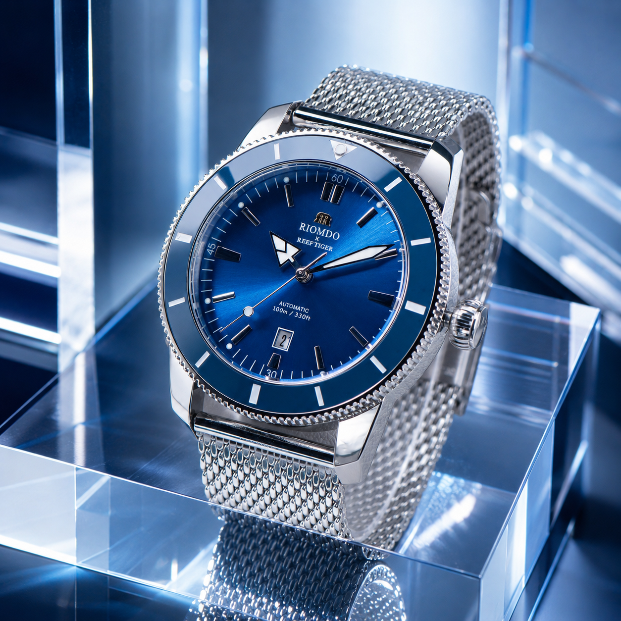 RIOMDO&RF Luxury Brand Men's A – обзор и цена Stainless Mesh Band