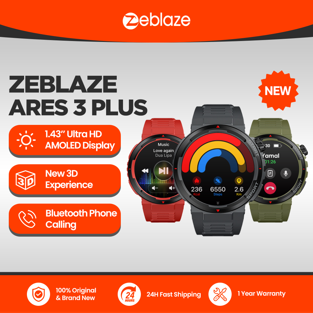 New Zeblaze Ares 3 Plus 1.43'' – обзор и цена Smartwatch Face