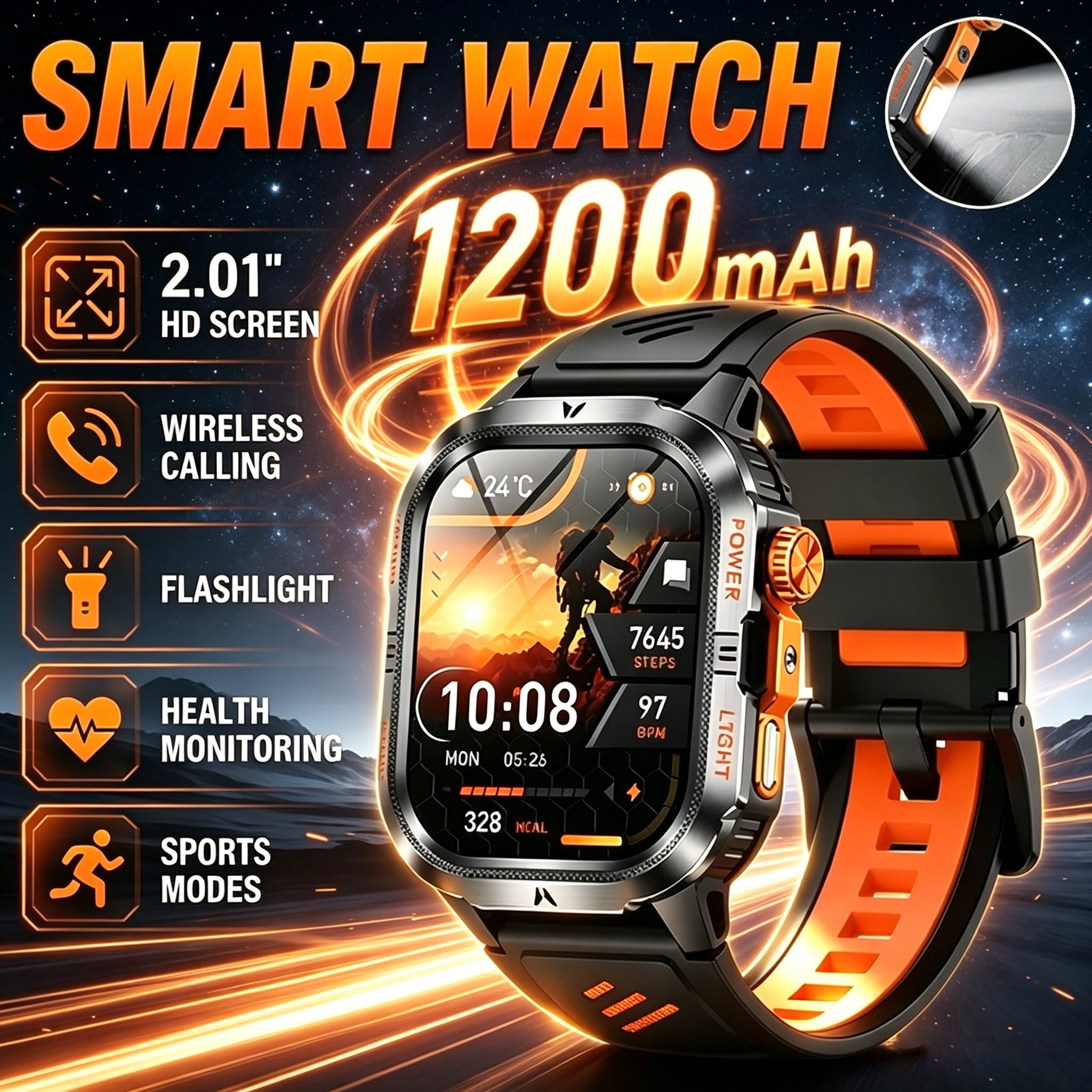 2026 Rugged Military Smart Wat – обзор и цена Smartwatch M Active