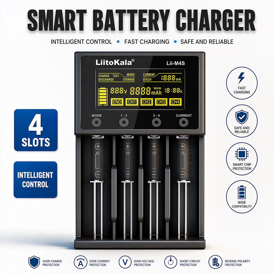 Lii-M4S Smart Touch 4-Slot Bat – обзор и цена Smart Accessories