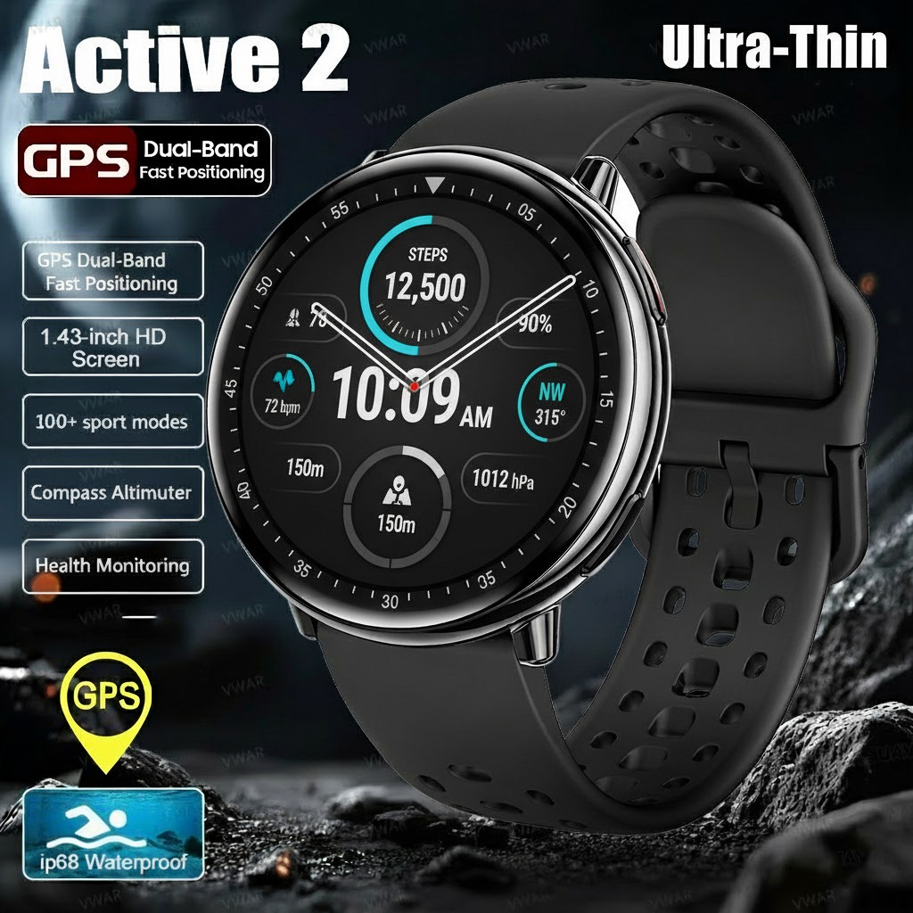 2025New Active 2 Smart Watch B – обзор и цена Smartwatch Headset